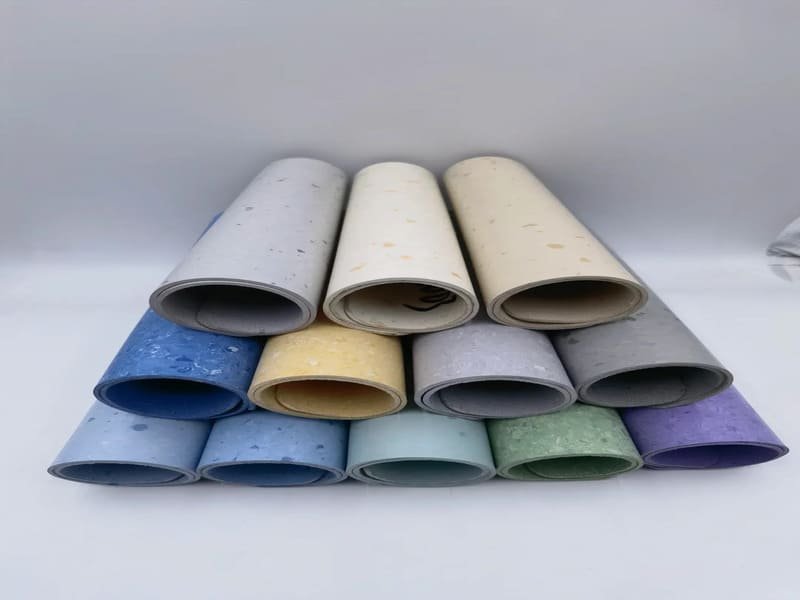 PVC flooring roll installation in indoor facility